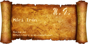Móri Irén névjegykártya