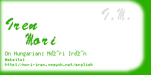 iren mori business card